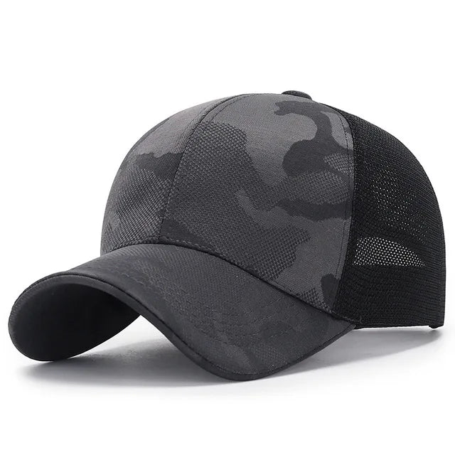 Mesh Cap Women Camouflage Summer Hats for Women Men Unisex Sunshade Breathable Outdoor Sport Cap Leisure Simple Snapback