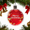 Topjlh Christmas Plastic Ornaments Sublimation Blanks Bulk Custom Logo Holiday Decor Retail Stores Wholesale Party Supplies