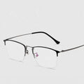 Wholesale Fashion Half Metal Frame Men Glasses Spectacle Frames Optical Eyeglasses Frames Pure Titanium Half Rim Eyewear
