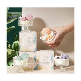 Aikun Ice Cream Scoop Candles Melts For Valentine's Day Smokeless Fragrance Aromatherapy Scented Candles Home Decoration