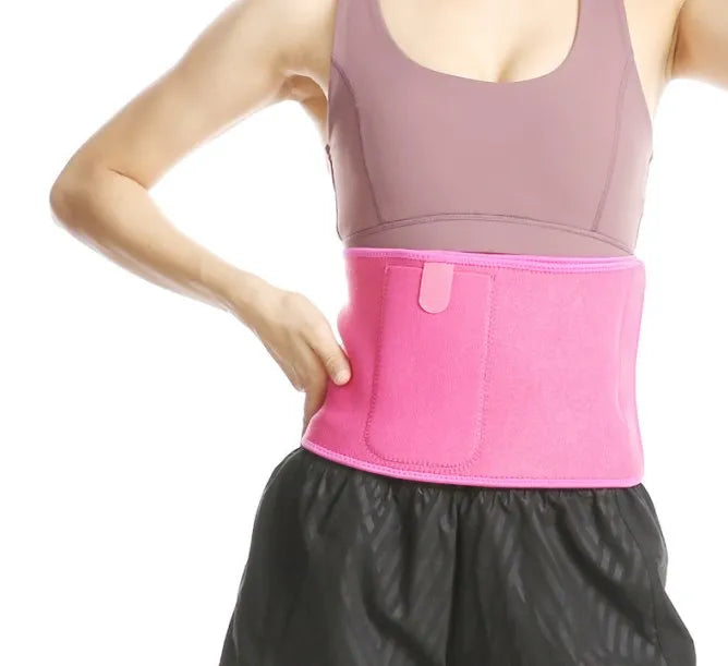 Sports Workouts Waist Trimmer with Pockets Slimming Waist Belt for Women and Men Neoprene Belt Sweat Belt Waist Trainer