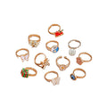 G1202 Rotatable Spin Kids Ring Jewelry Butterfly Unicorn Clover Spinner Rings Spinning Rotating Fidget Rings for Anxiety
