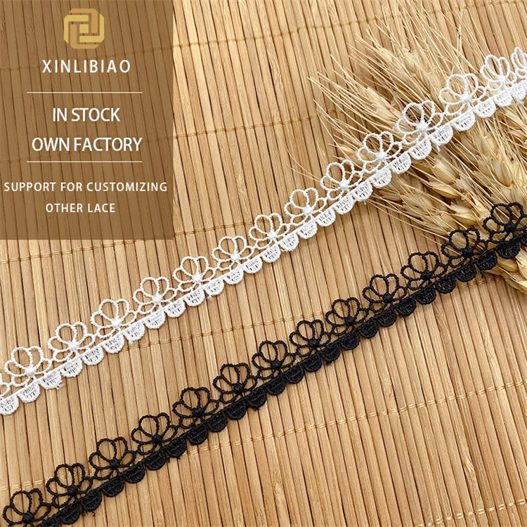 Embroidered Hollow Lace Trim Is Suitable for Malaysian Clothing Lace Trim Water-soluble Polyester Lace Accessories.
