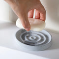 SHIMOYAMA Home Bathroom Novelty Quickly Dry Round Diatomaceous Earth Soap Non-slip Draining Dish Tray Holder Diatomite Soap Dish