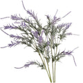 Hot Sale 7 Heads Flocking Fern Grass Plastic Artificial Plants Greenery for Home Wedding Decoration