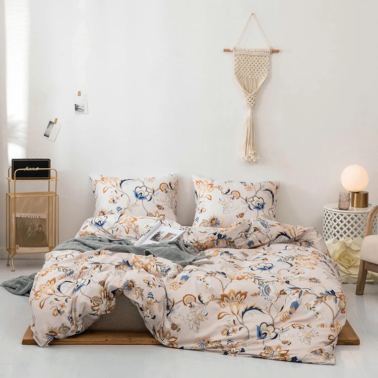 Angel Style Designer Comforter Luxury Queen Bed Sheet Set Hot Sale 3 PCS Duvet Cover Sets Microfiber Duvet Bed Sets- 3PK Printed