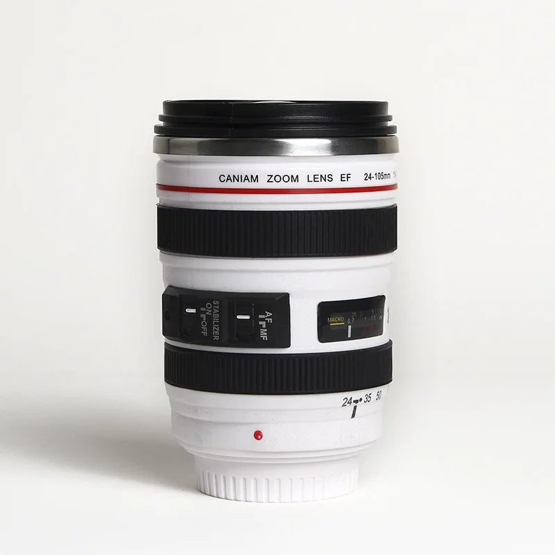 Wholesale Souvenir Novelty Photographer SLR Modern Travel Outdoor Camping White Black 400ml DSLR Camera Lens Shape Coffee Mug