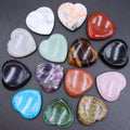 Good Quality Promotional 40mm Natural Healing Spoctrolite Massage Chakra Heart Shape Worry Stone for Jewelry Making