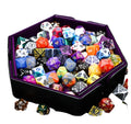 DESKJOY 7-Piece Bulk Two-Color (Red White) 20mm Polyhedral Acrylic Dice Direct Factory Supply for DND Dungeons Dragons Games