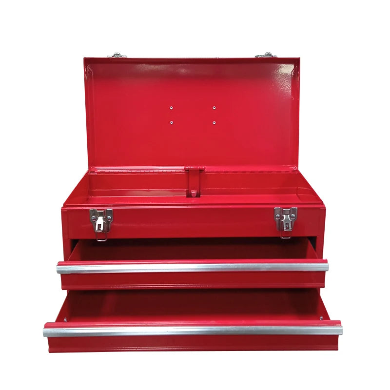 2-Drawer Cold-Roll Steel Tool Box with Garage Workshop & Basement Storage Red 1-Year Warranty