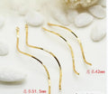 Factory Supply DIY 14k Gold Filled Curved Wave Earrings for Jewelry Accessory