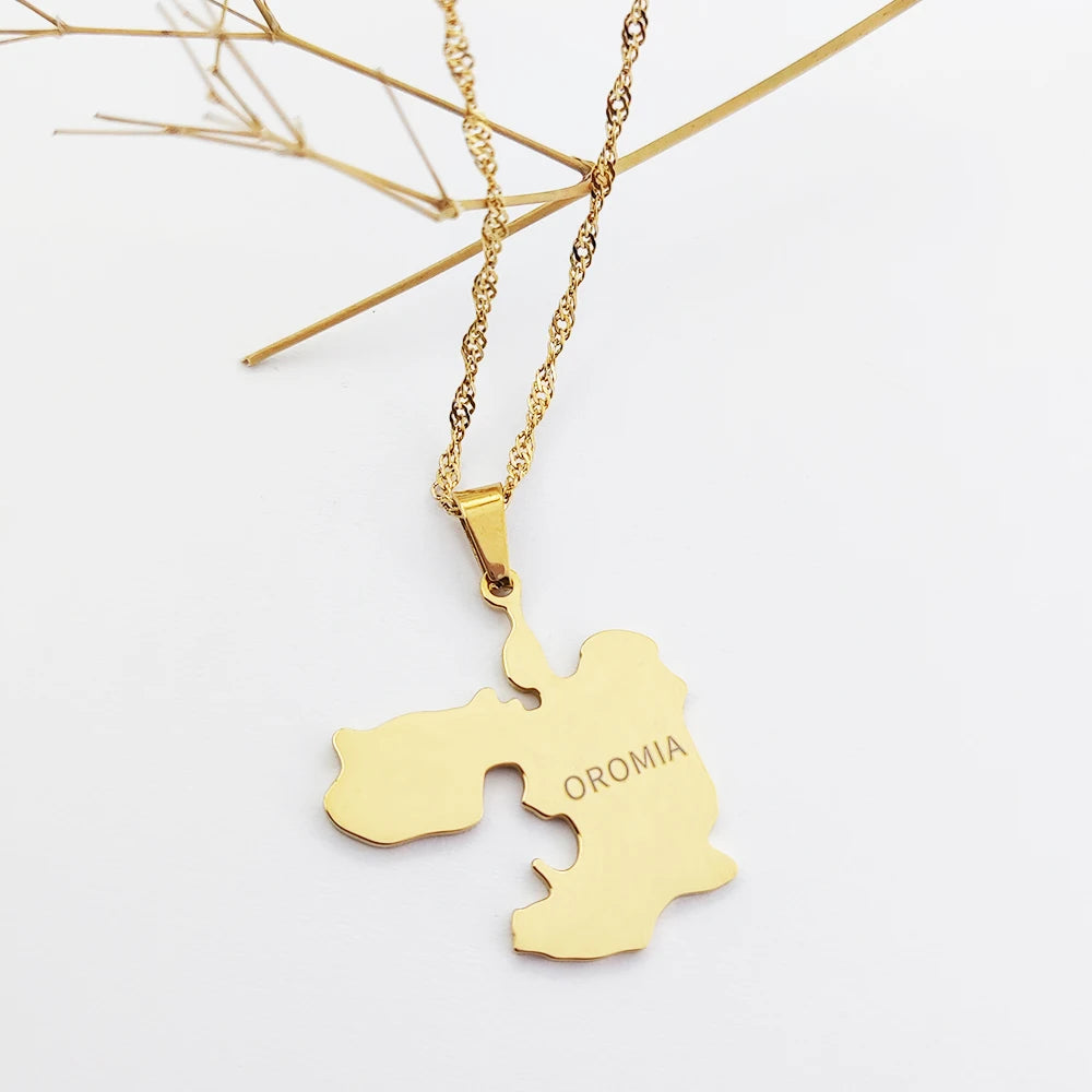 Oromia Necklace 316l Edelstahl 18k Gold Kett Ethiopia Necklace Oromo Necklace Jewelry Mens Gold Jewellery Oro Bisuteria Mujer