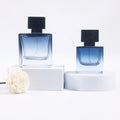 ODM & OEM Custom 50ml & 100ml Glass Perfume Bottle Round Shape with Pump Sprayer Screen Printing Custom Color Logo Series Box