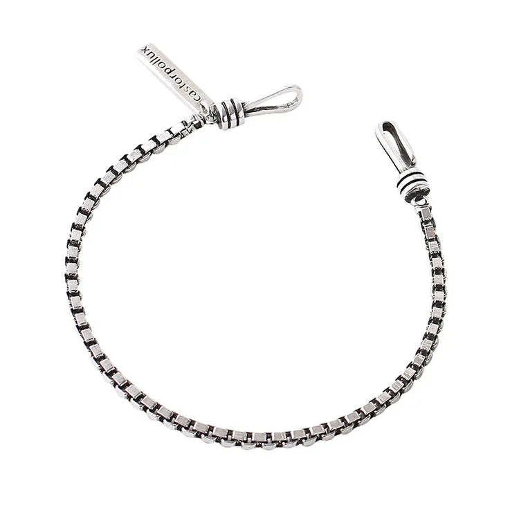Sterling Silver Bracelet Ins Niche Design Korean Version Simple Personality Retro Net Red Trendy Cold Wind Bracelet