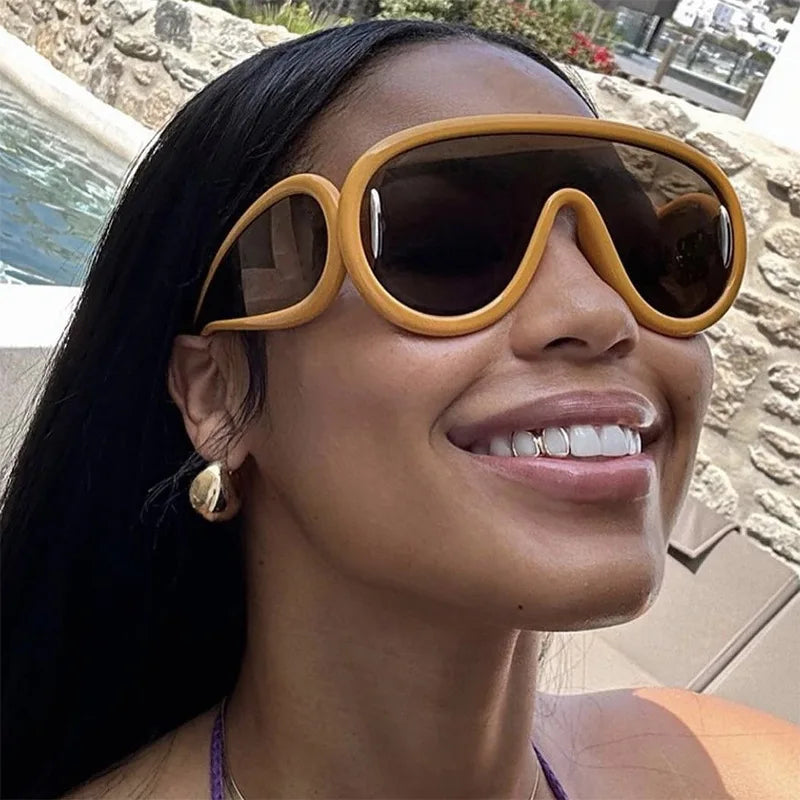 JH3950 Customized logo Ins Style Wholesale Fashion Newest Trendy Luxury Oversized Shades Sunglasses Women