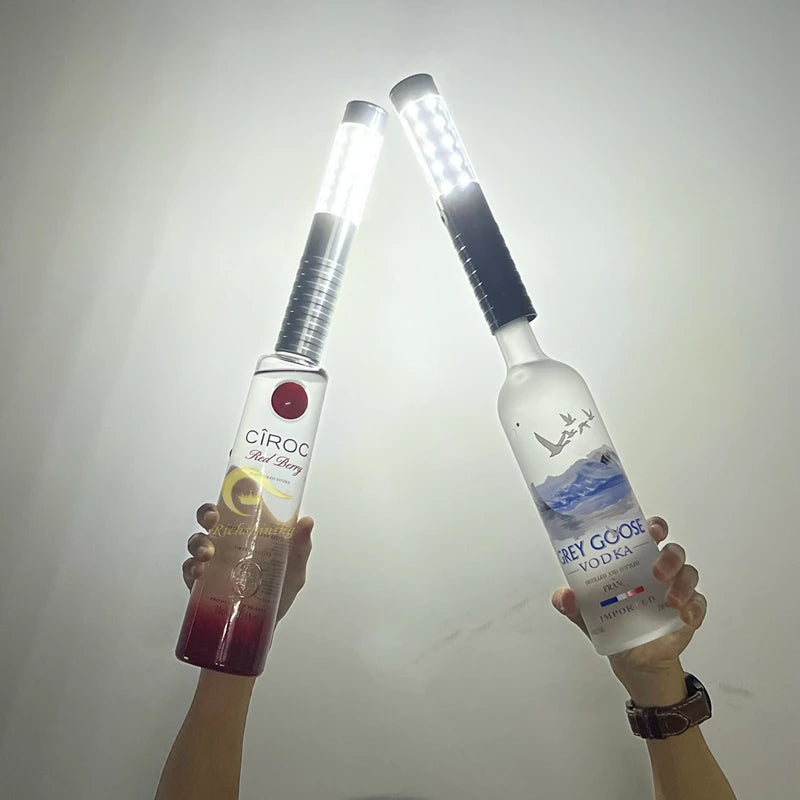 RICHSHINING Rechargeable Led Champagne Handheld Light Led Strobe Baton Sparkle Bottle Topper Light Stick