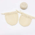 Wholesale Eco-Friendly Drawstring GOTS Certified Body Saver Soap Mesh Bag Natural Heart-Shape Cotton Foaming Net Free