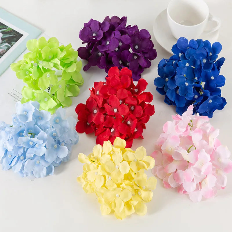 YOPIN-1431 16CM Artificial Silk Big Hydrangea Flower Head for Wedding Decoration