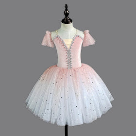 Children's Tutu Elementary School Performance Gradient Color Pompadour Skirt Long