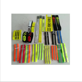 High Visibility Custom Printed Ankle Leg Bind Bands Strap 38cm Safety Armband Soft Pvc Fluorescent Reflective Wristband Bracelet