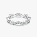 Ailmay Genuine 925 Sterling Silver Dazzling Clear Zircon Fashion Stackable Ring for Women Minimalist Fine Jewelry New Style