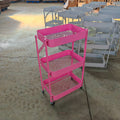 Folding 3 Tier Mobile Storage Utility Cart Nordic Folding Storage Rack the Easy Load Home Metal Utility Kitchen Storage Trolley