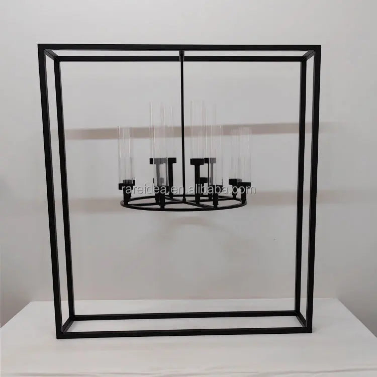 Metal Candlestick Wedding Table Decoration Candelabra Candle Holder Engagement Party Wedding Centerpieces Flower Vases