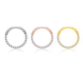 G23 Titanium Nose Ring Body Jewelry CZ Hoop Earrings for Women Septum Cartilage Hinge Lip Ring