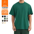 ZYtshirt Wholesale Custom 240GSM Heavyweight Cotton Oversized T-Shirt with Logo Printing for Streetwear