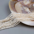 Real Natural Pearls Beads 4-5mm Baroque Side Hole AA Freshwater Pearl Necklaces Jewelry