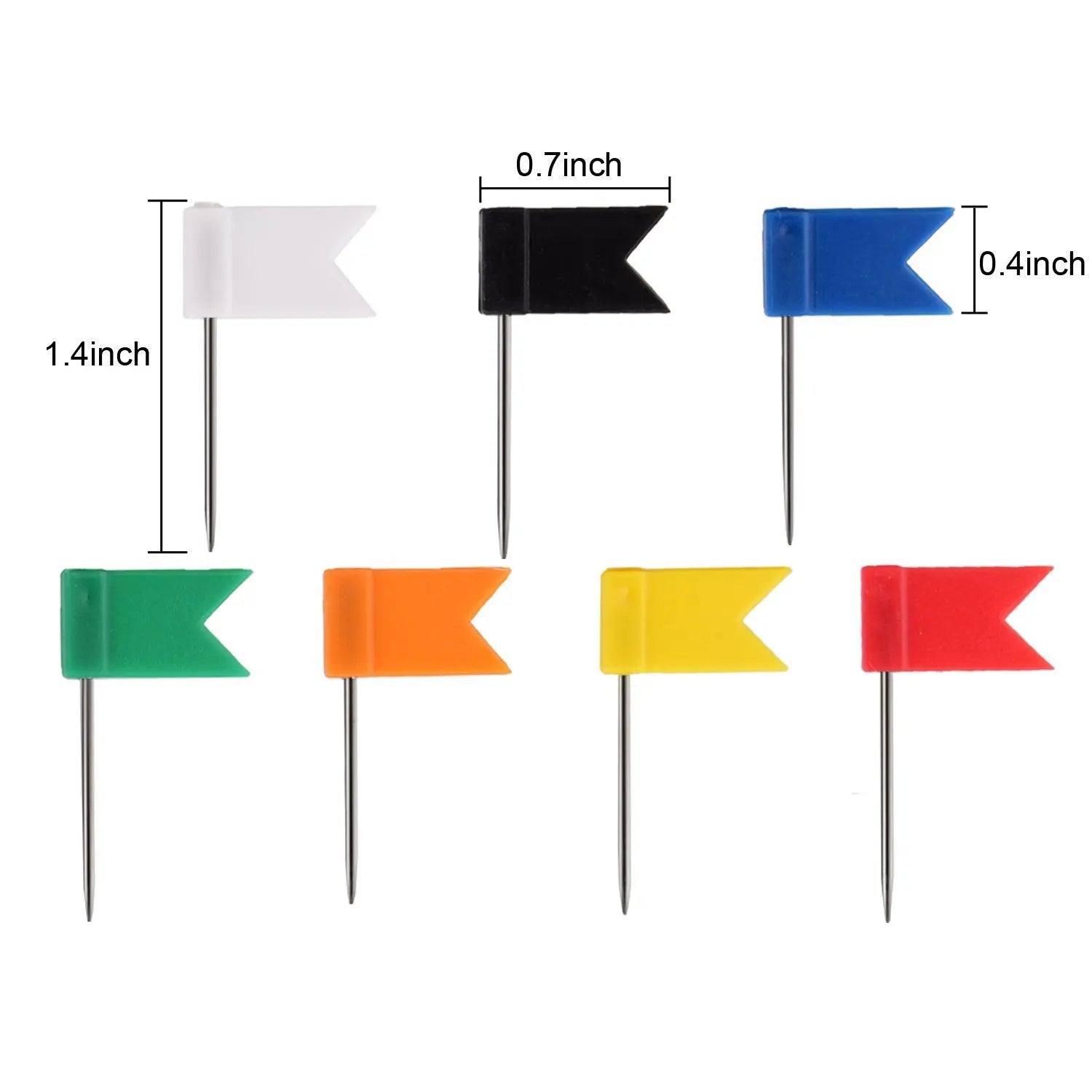 100Pcs Marker Marking Pins Thumbtack for Notice Cork Board Map Banner Pins Office Thumbtack Supplies  Flag Push Pins