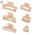 QIYUE Vintage Color Acetate Hair Claw Clip Woman's Fashion Hair Decoration for Girls