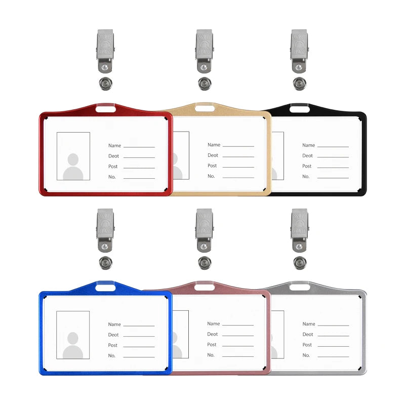 Metal Badge Holder Id Card Holder Lanyard With logo Custom