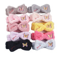 Boho Elastic Spa Headband with Butterfly Bow Facial Wrap for Women Chic Bohemian Style Comfortable and Stylish