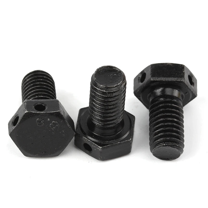 GB32.1 M8-1.25*15 35#Carbon Steel 8.8 Black Oxide Hexagon Bolts with Wire Holes on Head
