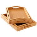 Bamboo Tray Household Rectangular Tea Tray Japanese Style Wooden Tray
