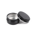 10ml Matt Black Metal Mini Aluminum Jar 36*18mm Round Empty Tin Can Container Pot for Packaging 10g Cosmetics Cream