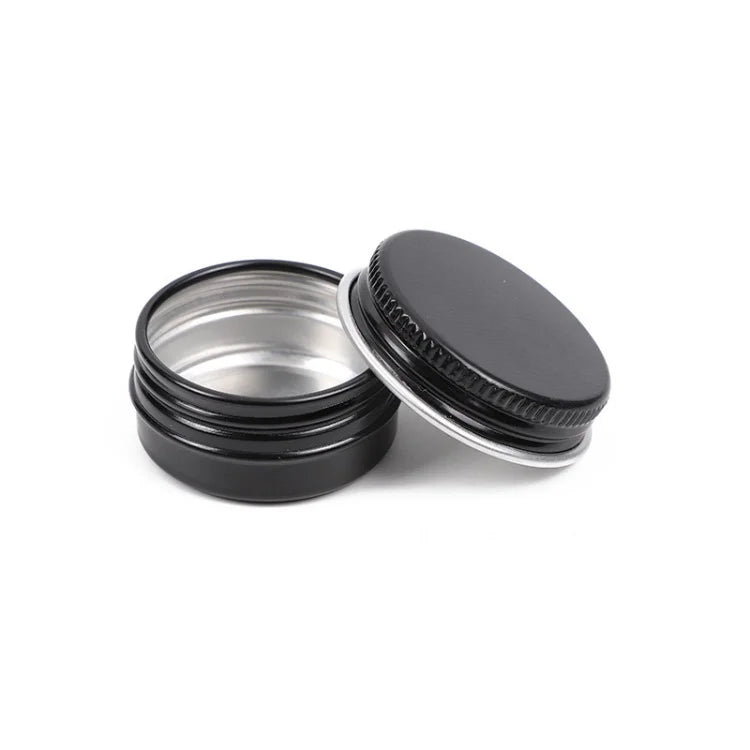 10ml Matt Black Metal Mini Aluminum Jar 36*18mm Round Empty Tin Can Container Pot for Packaging 10g Cosmetics Cream