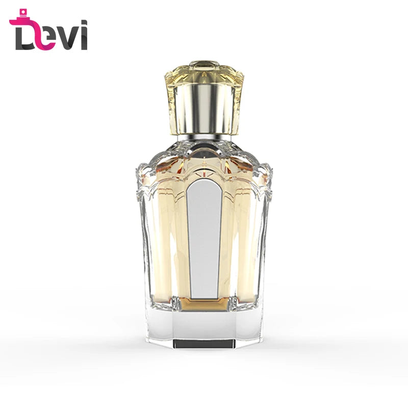 Devi New Luxury Glass Perfume Bottles 100ml Refillable Empty Container Spray Fragrance Atomizer Carton Customizable Color Logo