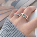NEW Wholesale Fashion Jewelry 925 Sterling Silver Ring Heart Hollow Out Gold Plated Women Adjustable Ring Jewelry