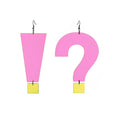 Fashion Acrylic Earrings Cheap Exaggerated Earrings Fun Funny Question Mark Exclamation Mark Transparent Big Neon Earrings