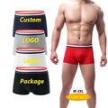 Custom Cotton Men's Underwear Shorts Personalized Trunks Design Logo Men Boxer Brief in Stock