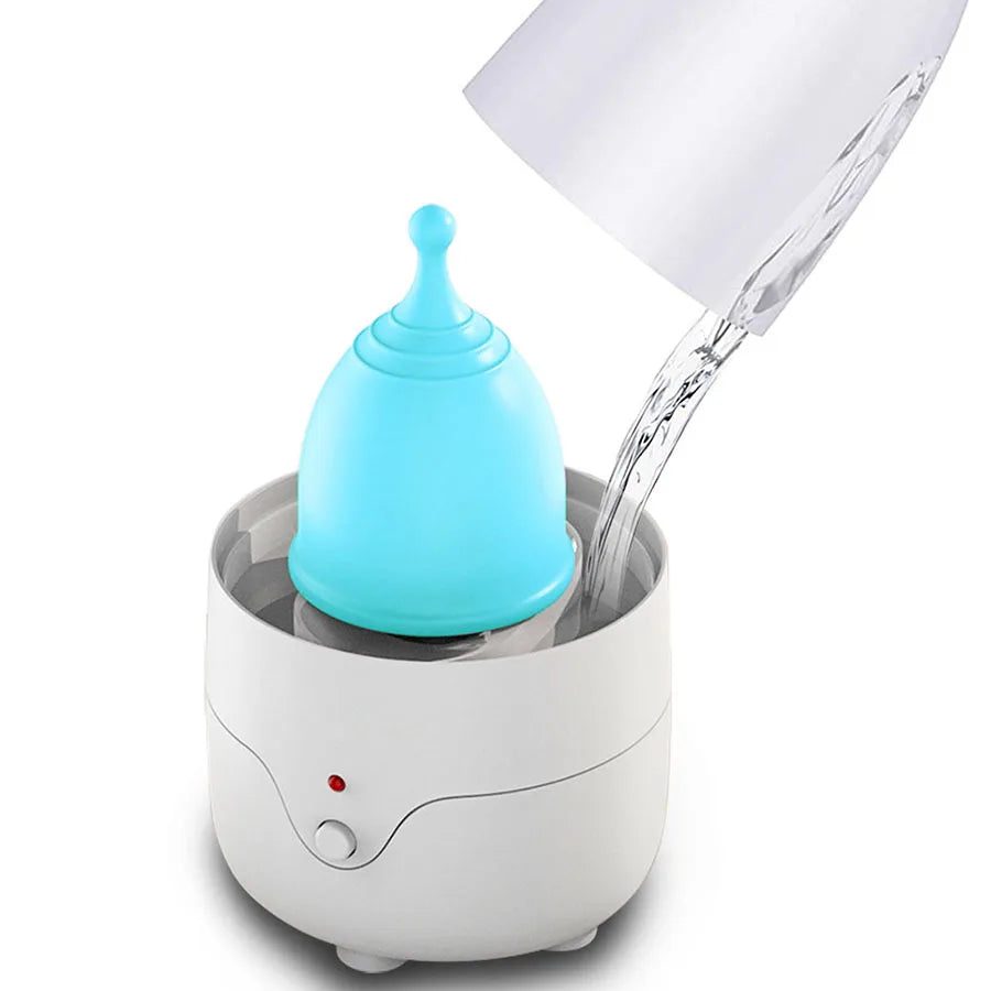 ECOAMOR One Button Control Menstrual Cup High Temperature Steamer Sterilizer 99.9% Disinfection Reusable PP Material for Cups