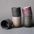 120ml Japanese Ceramic Tea Cup Porcelain Coffee Mug Rough Pottery Kung Fu Tea Cup Large Stoneware Teaware Drinkware Pottery Cups