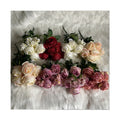 13-Branch Round Rose Artificial Flowers Elegant and Stylish Decorative Elements