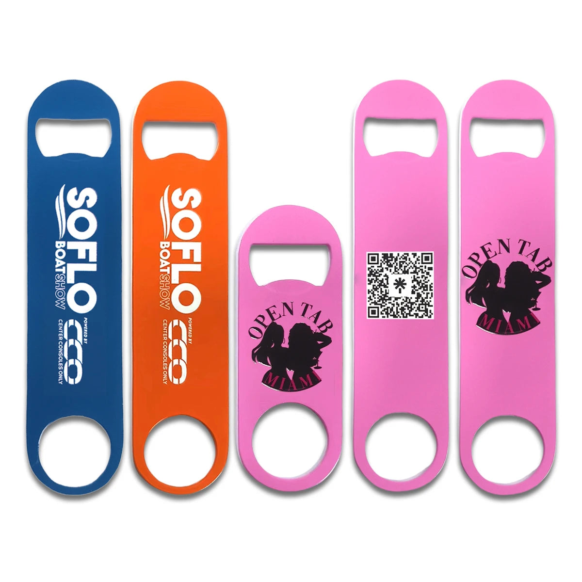 Fast Delivery Flat Shape Both Side with Different logo Plating Painting Printing Bottle Opener  Hot Summer Beer Bottle Opener