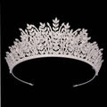 AAA+ Cubic Zircon Tiara Simple Classic Flower Headwear Hair Accessories Jewelry Crystal Women Dress Accessories Gift BC7213