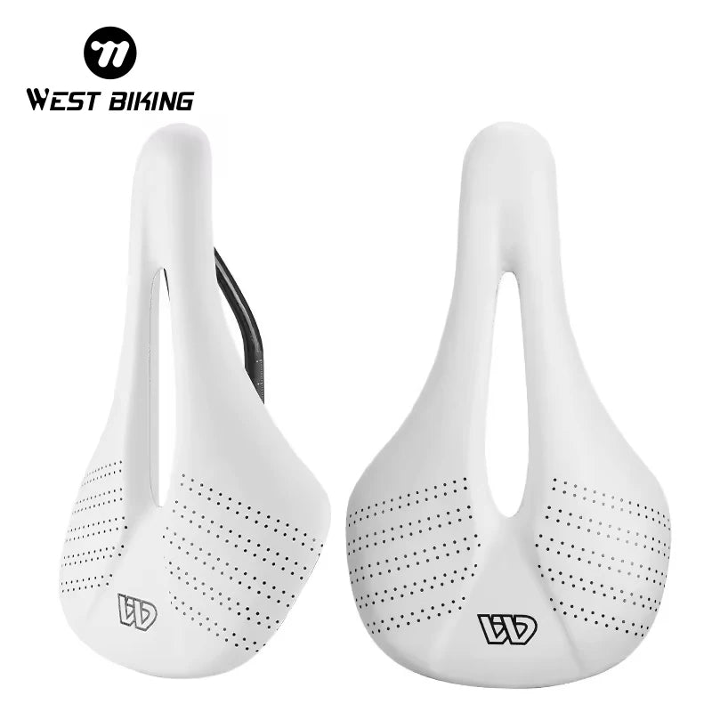 Ultra-Light Carbon Fiber Bicycle Saddle Comfortable Shock Absorption Seat Cushion with Ventilation for Road Bicycles