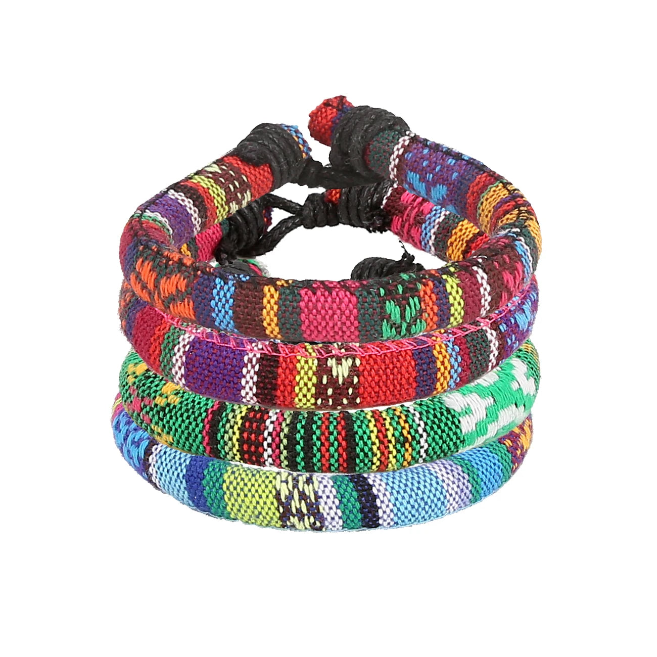 Adjustable Braided Leather Bracelets for Men & Women Woven Cuff Wrap with Wood Beads Ethnic Tribal Style for Weddings Gifts Bulk