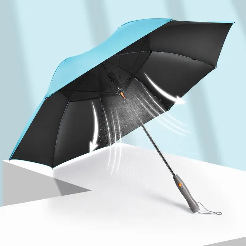 Black Coating Regenschirm Inside Uv protection Can Custom logo 27 Inch Fan Spray Paraguas De Lluvias Straight Umbrella